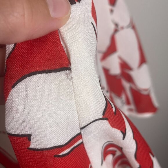 J.O.A. Akela Red Floral Print Skort Dress Romper Size Small Off-the-Shoulder - Picture 8 of 9